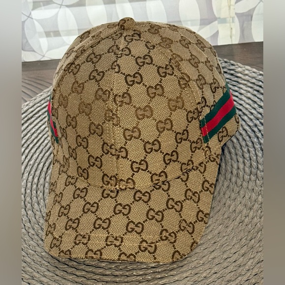 Classic GG monogram Web stripe canvas baseball hat cap adjustable unisex NEW - Picture 2 of 10
